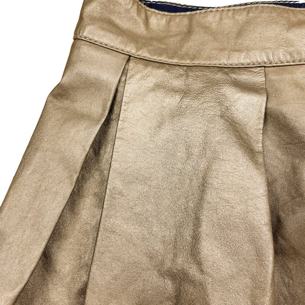 Comptoir Des Cotonniers Gold Mini Skirt - Picture 4 of 9